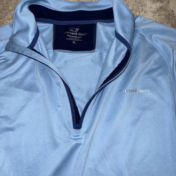 Vineyard Vines Men’s Quarter Zip Performance Pullover – Blue – Size XL - Picture 3 of 4